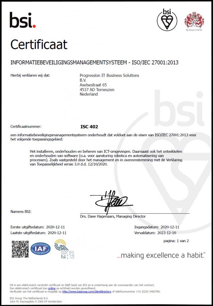 Certificaat ISO